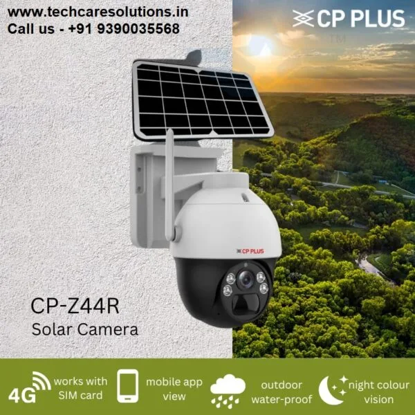 CP PLUS 4MP Solar Powered 4G Battery CCTV Camera| Built-in Mic and speaker | support two-way audio | Easy Installation