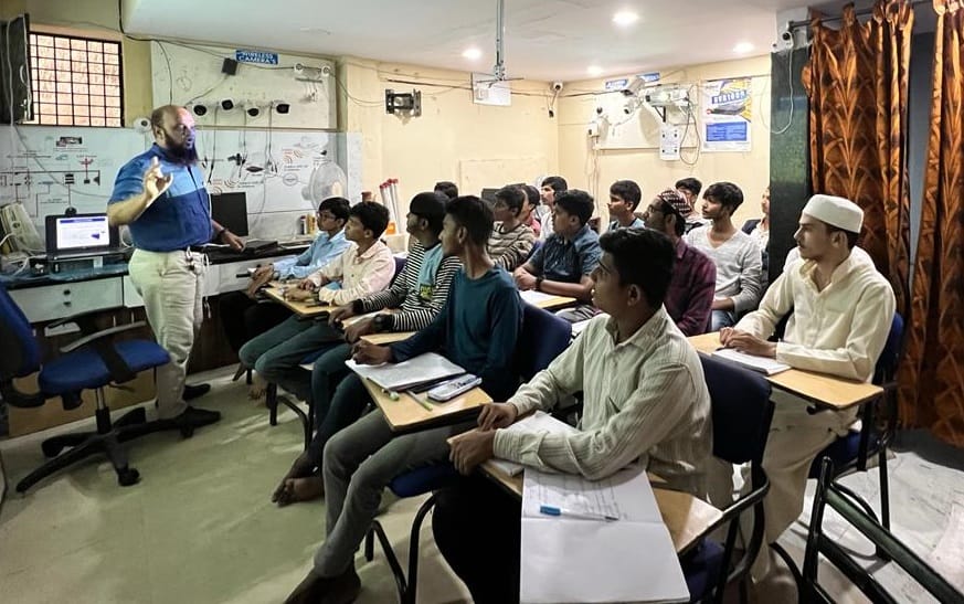 "CCTV training lab featuring AHD bullet cameras for real-world installation practice."